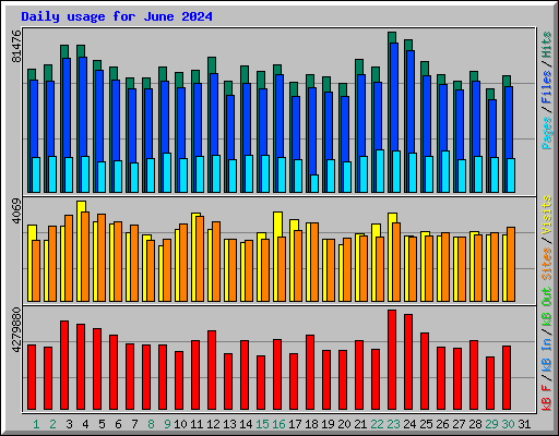 Daily usage for June 2024