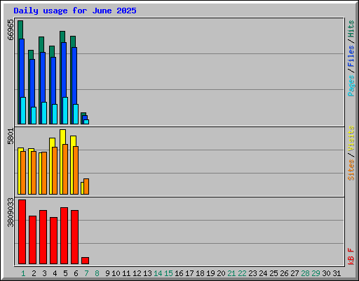 Daily usage for June 2025