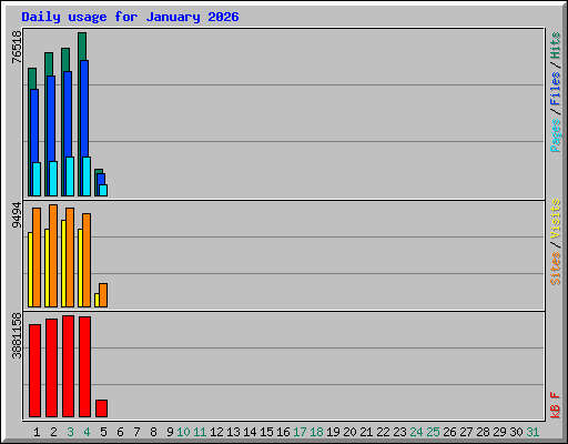 Daily usage for January 2026