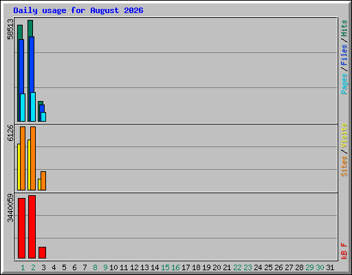 Daily usage for August 2026