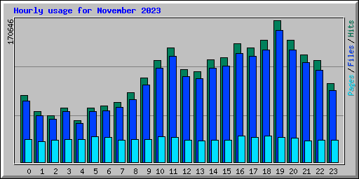 Hourly usage for November 2023