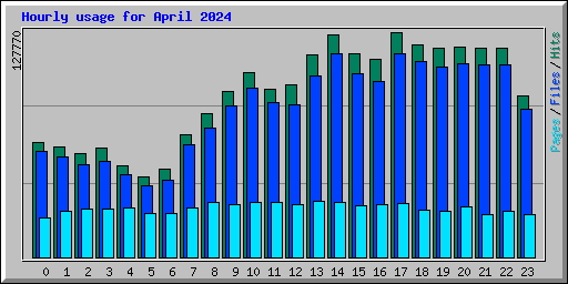 Hourly usage for April 2024