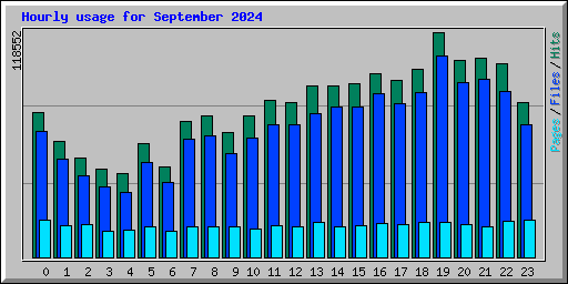 Hourly usage for September 2024