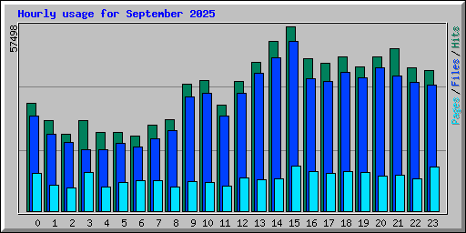 Hourly usage for September 2025