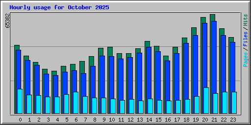 Hourly usage for October 2025