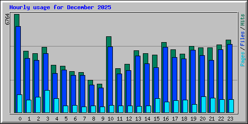 Hourly usage for December 2025