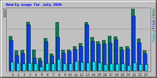 Hourly usage for July 2026
