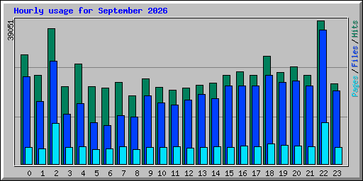 Hourly usage for September 2026